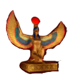 รูปปั้นปีกเทพโบราณ เกม BOOK OF RA DELUXE ค่าย JOKER