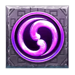 โลโก้หยินหยางสีม่วง เกมELEMENTAL GEMS MEGAWAYS ค่ายPP