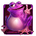 สัญลักษณ์พิเศษ กบสีม่วง เกมWILD HOP DROP ค่ายPP