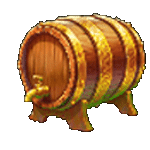 สัญลักษณ์พิเศษ ถังเบียร์ เกมOCTOBEER FORTUNES ค่ายPP