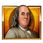 สัญลักษณ์พิเศษ ประธานาธิบดีบนพื้นหลังสีส้ม เกมMAGIC MONEY MAZE ค่ายPP