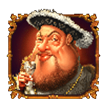 สัญลักษณ์พิเศษ พระเจ้าเฮนรี่ที่ 8 พร้อมถ้วยรางวัล เกมDOWN THE RAILS ค่ายPP