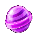 สัญลักษณ์พิเศษ ลูกอมสีม่วง เกมCANDY STARS ค่ายPP