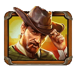 สัญลักษณ์พิเศษ คาวบอยชายจับหมวก เกม COWBOY COINS ค่ายPP