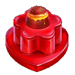 สัญลักษณ์พิเศษ วุ้นเค้กสีแดง เกม SWEET POWERNUDGE ค่ายPP