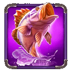 สัญลักษณ์พิเศษ ปลาสีม่วง เกมLUCKY FISHING ค่ายPP