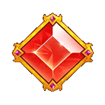 สัญลักษณ์พิเศษ อัญมณีสีแดง เกมJEWEL RUSH ค่ายPP