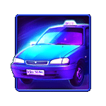 สัญลักษณ์พิเศษ รถแท็กซี่สีฟ้า เกม HAPPY TAXI ค่าย JILI