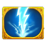 สัญลักษณ์พิเศษ สายฟ้า เกมPOWER OF MERLIN MEGAWAYS ค่ายPP
