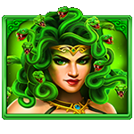 สัญลักษณ์พิเศษ เมดูซ่าสีเขียว เกมสล็อต MEDUSA ค่ายJILI