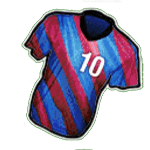 เสื้อบอลแดงน้ำเงิน เกม FOOTBALL RULES ค่าย Joker
