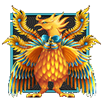 สัญลักษณ์พิเศษ นกฟินิกส์สีทอง เกม WAR OF DRAGONS ค่าย JILI SLOT