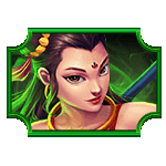 สัญลักษณ์พิเศษ สาวงามผมสีเขียว เกม FENG SHEN ค่าย JILI SLOT