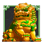 สัญลักษณ์พิเศษ สิงโตสีทอง เกม WAR OF DRAGONS ค่าย JILI SLOT