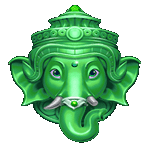 สัญลักษณ์พิเศษ หัวช้างสีเขียว เกม SUPER RICH ค่าย JILI SLOT