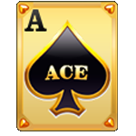 สัญลักษณ์พิเศษ ไพ่โพดำ ACE สีทอง และไพ่โพดำ ACE สีเงิน เกม SUPER ACE ค่าย JILI SLOT
