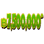 สัญลักษณ์ ค่าเงินรางวัล 7,500,000 บาท เกม GOLD RUSH SCRATCHCARD ค่าย PRAGMATIC PLAY