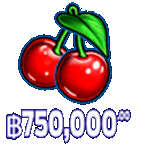 สัญลักษณ์ เชอร์รี่ 750,000 บาท เกม DIAMOND STRIKE SCRATCHCARD ค่าย PRAGMATIC PLAY