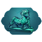 สัญลักษณ์พิเศษ รูปปั้นสิงห์ เกม SHIN SHI HUANG ค่าย JILI SLOT