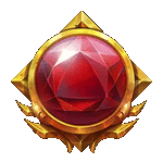 สัญลักษณ์พิเศษ เพชรกรอบทองสีแดง เกม DIAMOND CASCADE ค่าย PRAGMATIC PLAY