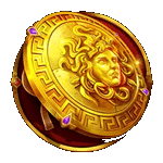 สัญลักษณ์พิเศษ โล่ทองคำ เกม WISDOM OF ATHENA ค่าย PRAGMATIC PLAY