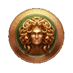 สัญลักษณ์พิเศษ โล่เมดูซ่า เกม FORGE OF OLYMPUS ค่าย PRAGMATIC PLAY