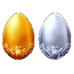 สัญลักษณ์พิเศษ ไข่ทองคำและไข่เงิน เกม FORTUNE EGG ค่าย FA CHAI