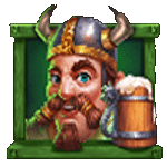 สัญลักษณ์พิเศษ ไวกิ้งกรอบเขียว เกม PUB KINGS ค่าย PRAGMATIC PLAY