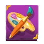 สัญลักษณ์พิเศษ จานสีพู่กัน เกม BLOOMING PRINCESS ค่าย SPINIX SLOT