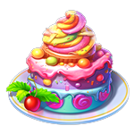 สัญลักษณ์พิเศษ เค้ก 2 ชั้น เกม SUGAR SUPREME POWERNUDGE ค่าย PRAGMATIC PLAY