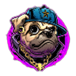 สัญลักษณ์พิเศษ สุนัขพื้นหลังสีม่วง เกม THE BIG DAWGS ค่าย PRAGMATIC PLAY