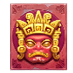 สัญลักษณ์พิเศษ หน้ากากชนเผ่าสีแดง เกม FORTUNES OF AZTEC ค่าย PRAGMATIC PLAY