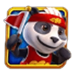 สัญลักษณ์แพนด้าถือธง เกม PANDA DRAGON BOAT ค่าย FA CHAI