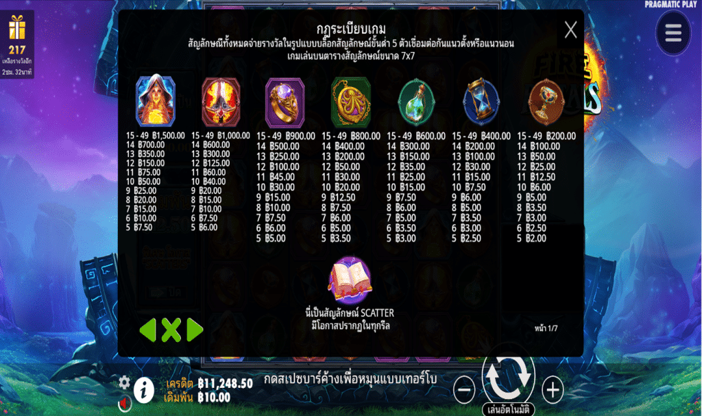 สัญลักษณ์ เกม FIRE PORTALS ค่าย PRAGMATIC PLAY