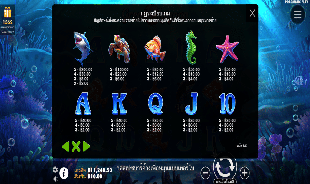 สัญลักษณ์ เกม GREAT LAGOON ค่าย PRAGMATIC PLAY