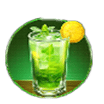 สัญลักษณ์พิเศษ ค็อกเทลสีเขียว เกม STRAWBERRY COCKTAIL ค่าย PRAGMATIC PLAY