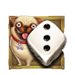 สัญลักษณ์พิเศษ สุนัขกับลูกเต๋า 3 แต้ม เกม THE DOG HOUSE DICE SHOW ค่าย PRAGMATIC PLAY