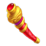 สัญลักษณ์พิเศษ ไม้กระบอง เกม MONKEY KING RUSH ค่าย PRAGMATIC PLAY