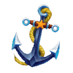 สัญลักษณ์พิเศษ สมอเรือ เกม CRABBIN FOR CASH MEGAWAYS ค่าย BLUEPRINT GAMING