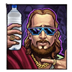 ดีเจถือขวดน้ำ เกม THE RAVE ค่าย NOLIMIT CITY