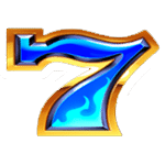 สัญลักษณ์พิเศษ หมายเลข 7 สีน้ำเงิน เกม CONIS ON FIRE ค่าย BLUEPRINT GAMING