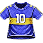 สัญลักษณ์พิเศษ เสื้อบอลสีน้ำเงิน เกม D10S MARADONA ค่าย BLUEPRINT GAMING