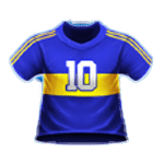 สัญลักษณ์พิเศษ เสื้อบอลสีน้ำเงิน เกม MARADONA EL BIPE DE ORO ค่าย BLUEPRINT GAMING