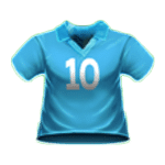 สัญลักษณ์พิเศษ เสื้อบอลสีฟ้า เกม MARADONA EL BIPE DE ORO ค่าย BLUEPRINT GAMING