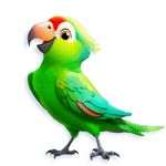 นกแก้วสีเขียว เกม WINGS OF LGUAZU ค่าย PG SLOT