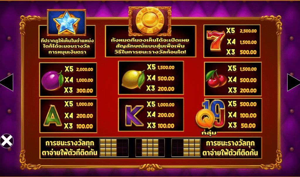 สัญลักษณ์ เกม FRUITOPOLIS FORTUNE PLAY ค่าย BLUEPRINT GAMING
