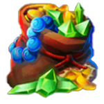 สัญลักษณ์พิเศษ ถุงอัญมณี เกม GENIE JACKPOTS BIG SPIN FRENZY ค่าย BLUEPRINT GAMING