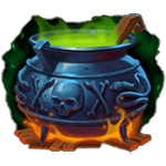 สัญลักษณ์พิเศษ หม้อปรุงยา เกม VOODOO TEMPLE ค่าย BLUEPRINT GAMING