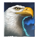 สัญลักษณ์พิเศษ เหยี่ยว เกม WOLF LEGEND MEGAWAYS ค่าย BLUEPRINT GAMING