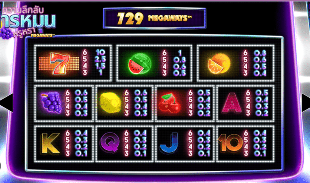 สัญลักษณ์ เกม MYSTERY SPIN DELUXE MEGAWAYS ค่าย BLUEPRINT GAMING